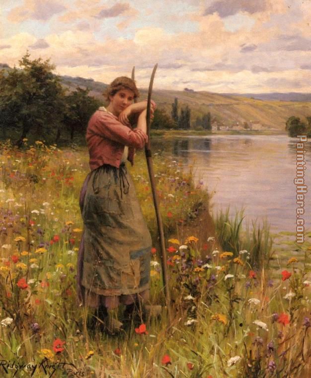 A Moment Of Rest painting - Daniel Ridgway Knight A Moment Of Rest art painting